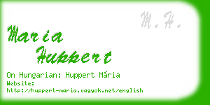 maria huppert business card